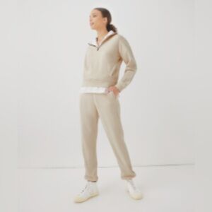 Pact Women's Sandshell Essential Loopback Terry Sweatpant  | Size L